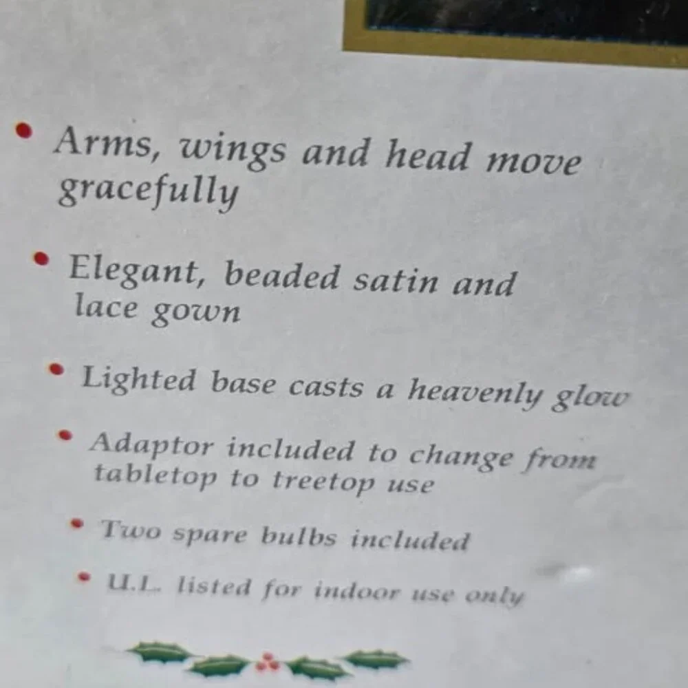 VTG Holiday Classic 11" Animated ANGEL Lighted Porcelian Face and Hands - Picture 2 of 16